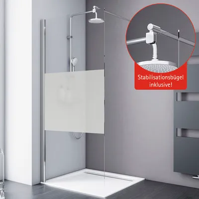 Produktbild von SCHULTE Walk In Alexa Style 2.0 ExpressPlus 100 x 190 cm Profil chrom Glasdekor Dezent