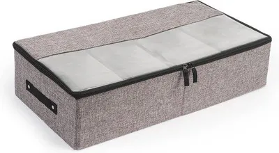 Obrázek produktu pro Úložný box pod postel, tmavě šedý, 58 x 30 x 14 cm, s držadlem