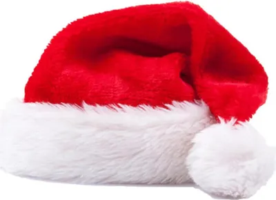 Produktbild von Weihnachtsmütze Plüsch Weihnachtsmann Hut Erwachsene Kinder Rot