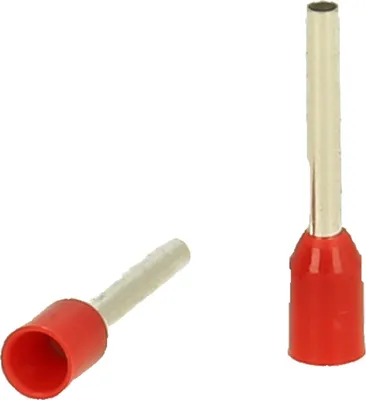 Image de Embouts DIN 46228 partie 4 isolés, taille L, code couleur DIN section 1 mm² rouge - 1 pièce