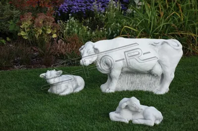 Produktbild von Garten Dekoration KalbTerrasse Stein Figuren Figur Deko Statue Skulptur S103032