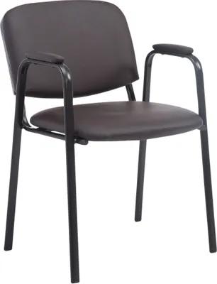 Produktbild von Besucherstuhl HLO-CP111 PRO Kunstleder braun