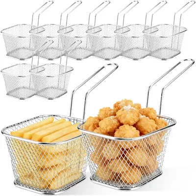 Produktbild von Solidchoice – Set mit 10 Mini-Pommesfrikadellen aus Edelstahl