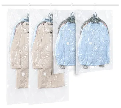 Immagine prodotto di Solidchoice - Set di 4 sacchetti sottovuoto con ganci per l'abbigliamento