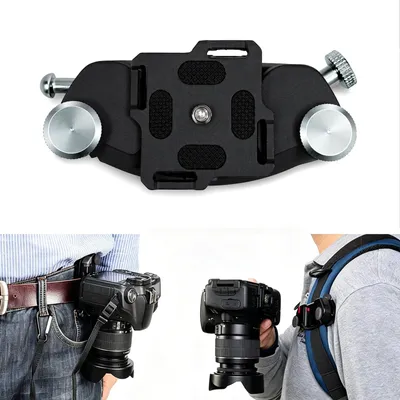Produktbild von Kameragurtclip aus Aluminium mit Schnellverschluss