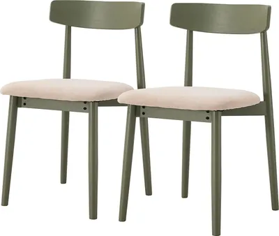 Produktbild von home24 Esszimmerstuhl - 2er-Set - Eiche Massiv / Webstoff