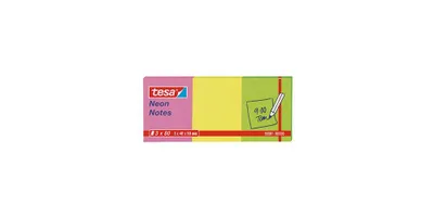 Obrázok produktu pre tesa Neon Notes 3 x 80 listov ružová/žltá/zelená 40 x 50 mm
