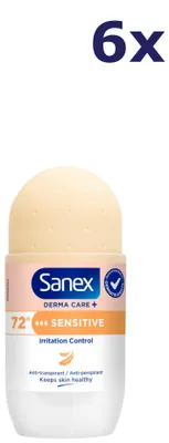 Produktbild von 6x Sanex Deo Roll-on - Dermo Sensitive 50 ml