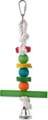 Image de Jouet BIRD JEWEL trapèze en bois suspendu avec cloche 30 cm