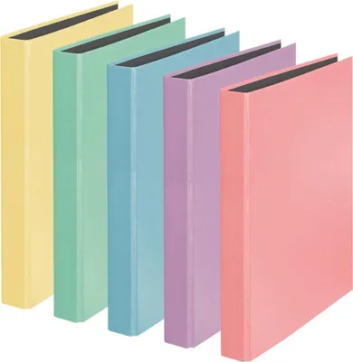 Produktbild von Ringbuch A4, PastellColor, 2-Ring Füllhöhe 25mm, 40mm Rücken, sortiert