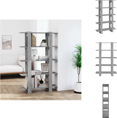 Immagine prodotto di vidaXL Libreria/divisorio grigio Sonoma 100×30×160 cm - Librerie e scaffalature