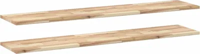 Produktbild von vidaXL Schweberegale 2 Stk. 120x30x2 cm Massivholz Akazie Unbehandelt