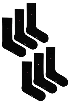 Image de Tommy Hilfiger - Chaussettes pour homme (lot de 6) NA1083 (48 EU - 50,5 EU) (Noir)