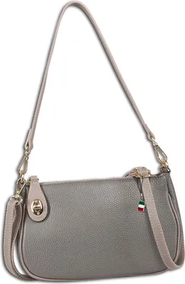 Produktbild von Florence Damen Tasche Schultertasche Leder grau Maße 15x27x7cm OTF842K5