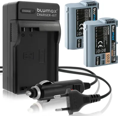 Produktbild von 2x Akku + Lader für Nikon EN-EL15B  A/B/C  Z5 Z6 Z7 II  D7500 2040 mAh 7,0V
