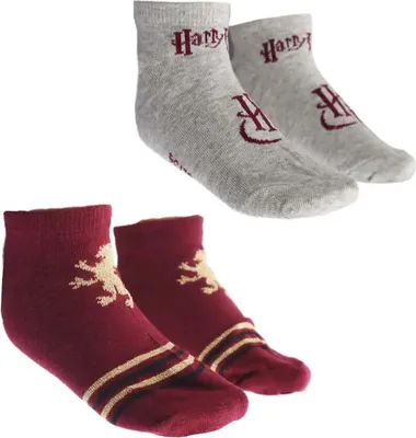 Produktbild von Harry Potter Hogwarts kurze Sneaker Kinder Socken 2er Pack – 27/30