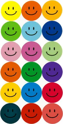 Produktbild von Oblique Unique 180 Smiley Sticker Aufkleber Lächeln Emoji Smily Face Faces - bunt