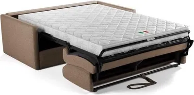 Image de Canapé Convertible Express 3 Places SMALL, Tissu Beige, 168 x 98 x 86 cm, Couchage 140 x 190 x 14 cm