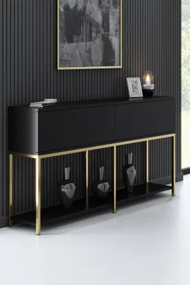 Immagine prodotto di Skye Decor, Lord - Nero, Oro, mobiletti da salotto, nero, 150 x 80 x 30 cm