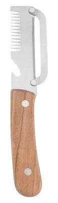 Productafbeelding van Groenteschiller, roestvrijstalen lemmet, ergonomische houten handgreep, 1 stuk