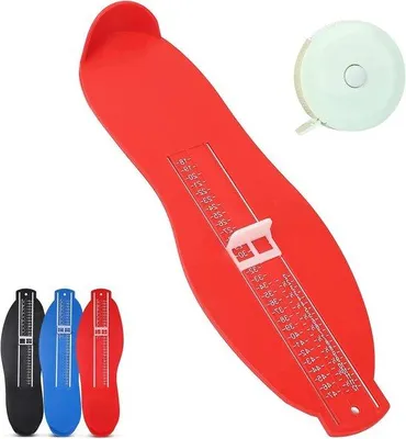 Produktbild von Kinderschuhe-Messgerät - Maßband für Frauen- und Herenschuhe (Rot)