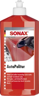 Produktbild von Sonax Autopolitur, Polieren, Flüssigkeit, Flasche, 500 ml, Wagen mit SONAX Glanzshampoo waschen. Flasche vor Gebrauch schütteln. Mit SONAX P-Ball oder SONAX...