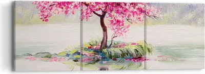 Produktbild von Bild auf Leinwand - Leinwandbild - Baum Abstraktion - 90x30cm - Wand Bild - Wanddeko - Wandbilder - Leinwanddruck - Bilder - Kunstdruck - Wanddekoration - Leinwand bilder - Wandkunst - CA90x30-3805
