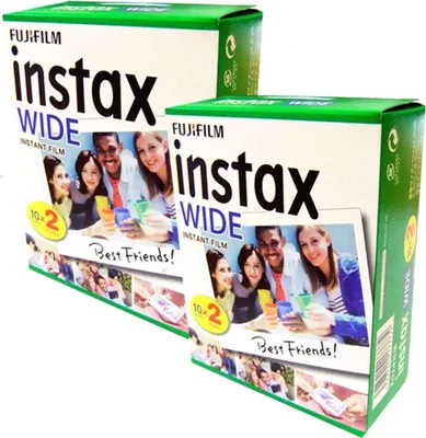 Produktbild von 2 x 1A PHOTO PORST Fujifilm Instax Wide Film (je 20 Aufnahmen) 369 g