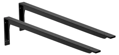 Produktbild von 2x Schwerlast Regalhalter Regalhalterung Regalträger Regal Winkel Wand bis 200kg Schwarz 590x245mm