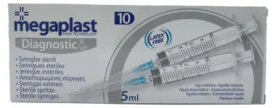 Zdjęcie produktu dla Strzykawki jednorazowe, pojemność 5 ml, sterylne, 50 sztuk