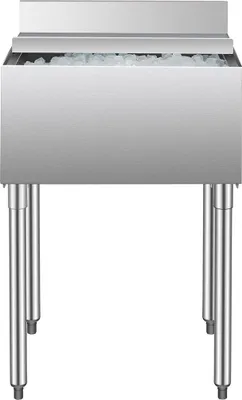 Produktbild von Commercial Ice Bin 61 L Underbar Ice Bin with Sliding Lid Bottle Holders