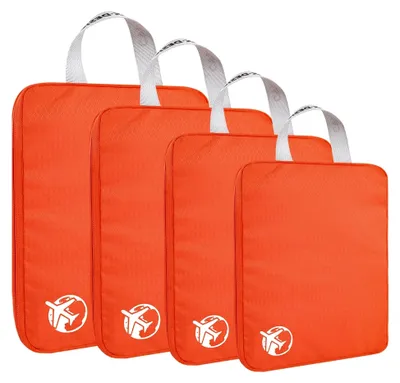 Produktbild von Kompressions-Packwürfel Set, Ultraleichtes Koffer-Organizer Set, Wasserdichte Nylon Packing Cubes, Kompressionstaschen für Koffer und Rucksack (4-teilig)