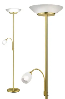 Produktbild von Stehleuchte, Metall, Glas, weiß, Flexoarm, H 180 cm