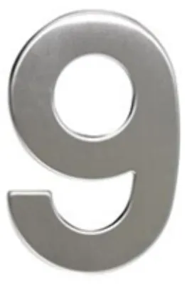 Immagine prodotto di Numero autoadesivo "9", 50 mm, acciaio inox, 50 x 1,5 mm
