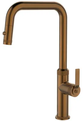 Image de Molette mitigeur évier à douchette extractible cuivre brossé Essebagno