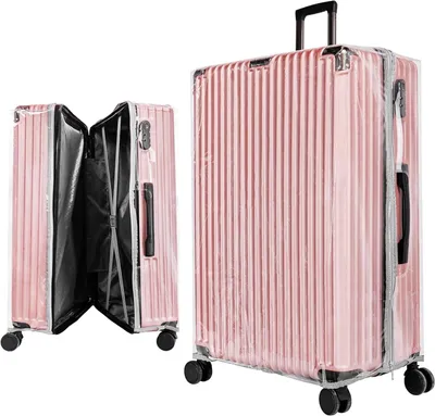 Imagen del producto de Funda protectora para maletas de PVC, impermeable, transparente, de 26 pulgadas (66 cm), para equipaje de viaje