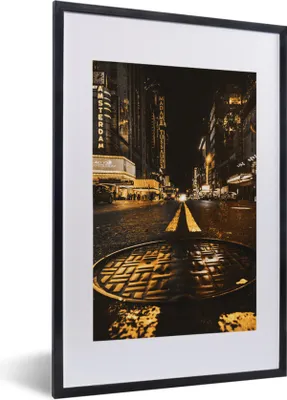 Produktbild von MuchoWow® MuchoWow® Gerahmtes Poster Gold - Straßen - Amsterdam 40x60 cm - Poster mit zchwarzem Bilderrahmen - Poster in Rahmen
