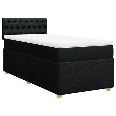 Produktbild von Boxspringbett mit Matratze Schwarz 90x200 cm Stoff
