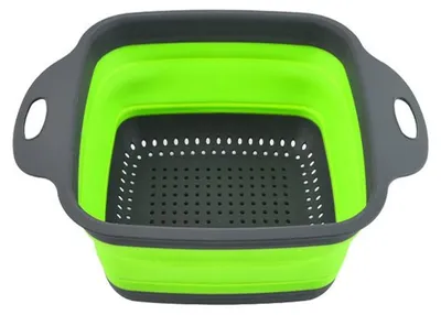 Image de Passoire en silicone pliable - Filtre de cuisine multifonctionnel, 29 x 22 cm