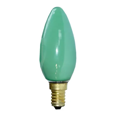 Produktbild von Tungsram Glühbirne Kerze 25W E14 Grün Glühlampe 25 Watt bunt dimmbar