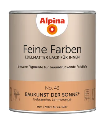 Produktbild von Alpina Feine Farben Lack No. 43 Baukunst der Sonne - lehmorange 750 ml