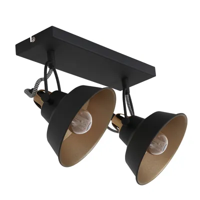 Immagine prodotto di Mexlite - lampada da parete - Nove - nero - metallo - faretto a superficie - E14 - 3327ZW