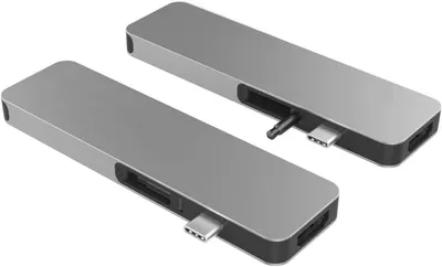 Zdjęcie produktu dla HYPER GN21D-GRAY, Szary, MicroSD (TransFlash), SD, HDMI, USB 3.2 Gen 2 (3.1 Gen 2) Type-A, Aluminium