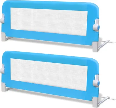 Obrázok produktu pre vidaXL Chránič postele pre batoľatá 2 ks. Modrý 102x42 cm