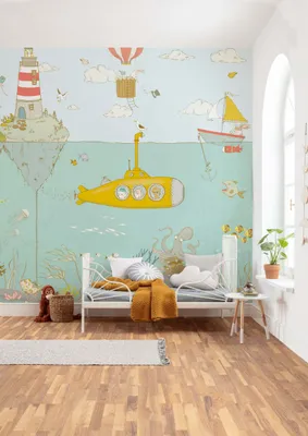 Obrázek produktu pro Komar netkaná tapeta - Sealife - rozměr: 300 x 280 cm (šířka x výška) - 6 panelů, dětský pokoj, tapeta