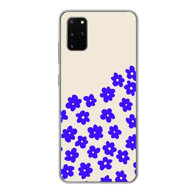 Produktbild von MuchoWow® Handyhülle Schutzhülle Hülle für Samsung Galaxy S20 Plus Blume - Blau - Muster Silikon Softcase Handy Hülle - Hartschale