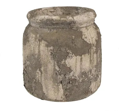 Produktbild von Clayre & Eef Blumentopf Ø 14x13 cm Grau Beige Terrakotta