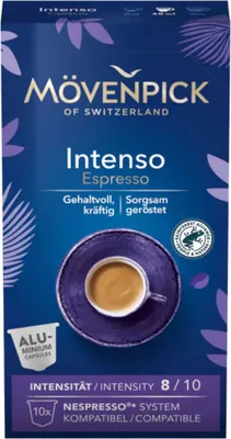 Produktbild von Mövenpick INTENSO ESPRESSO Kaffeekapseln, 10 Stück