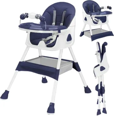 Produktbild von Kinderstuhl - Babystuhl - Hochstuhl für Babys - Essstuhl für Babys - Babystuhl für den Esstisch - Klappbar - Verstellbar