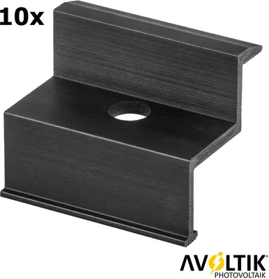 Produktbild von 10x Photovoltaik Endklemme ALU f 35mm Halter Solarmodul pv Befestigung Aluprofil